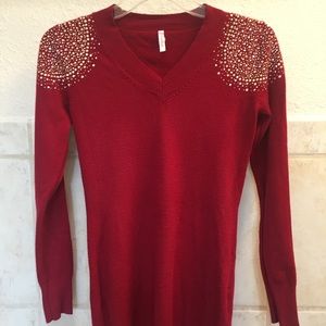 PinkBlush Maternity Sweater- Long Sleeved V-neck